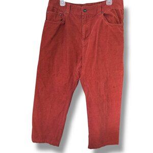 Prana Rust Orange Corduroy Pants Stretch